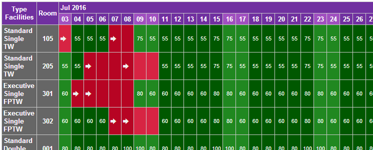 room calendar &copy; 2016 Barry Andrew 